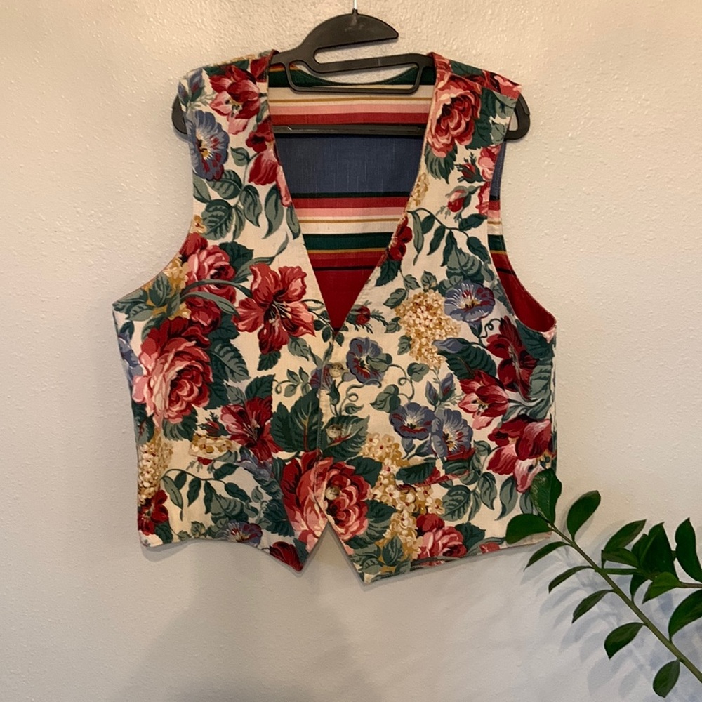 Homemade vintage reversible vest
